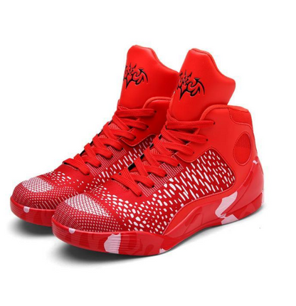 Couple High Top Basketball Shoes - Graffiti Style