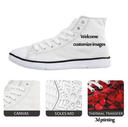Custom High-Top Canvas Shoes for Adults
