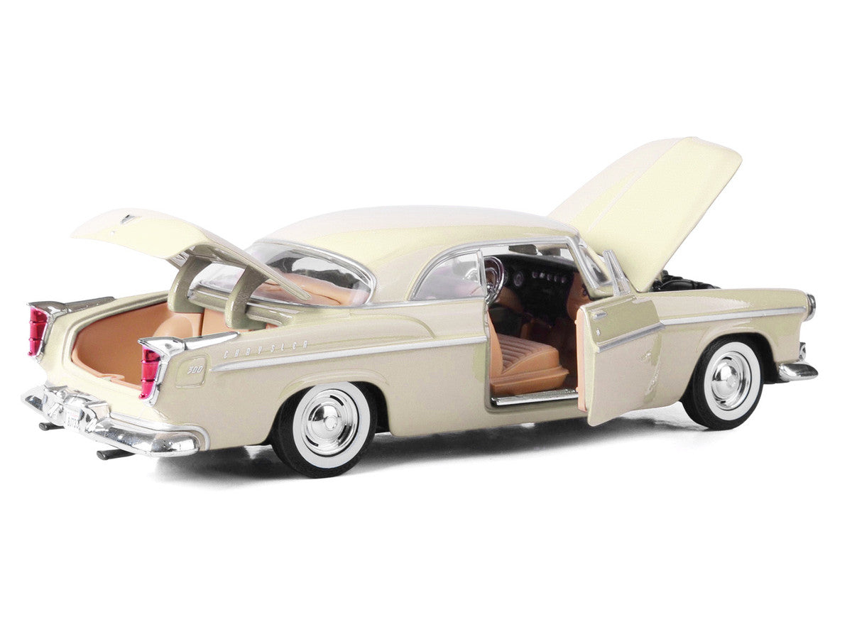 1955 Chrysler C300 Cream "Timeless Legends" Series 1/24 Diecast Model Car by Motormax