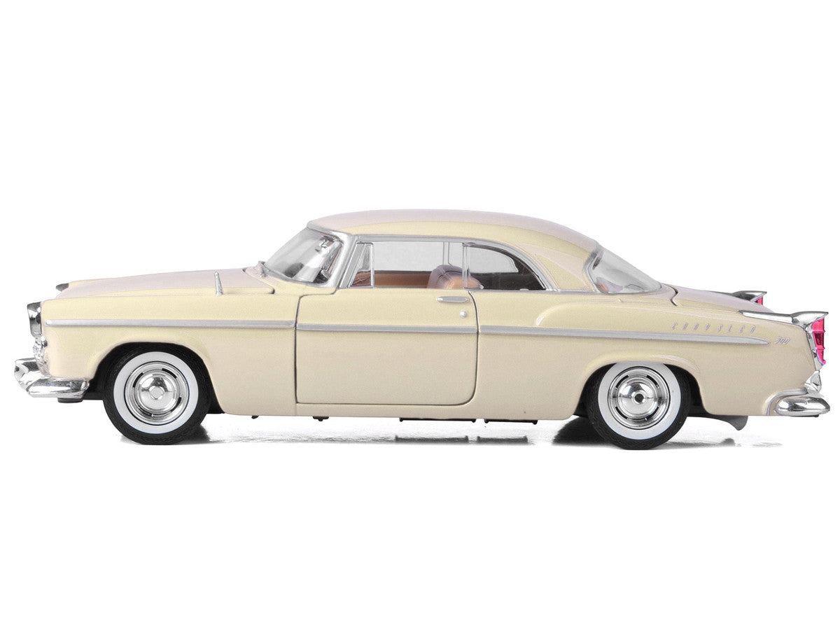 1955 Chrysler C300 Cream "Timeless Legends" Series 1/24 Diecast Model Car by Motormax