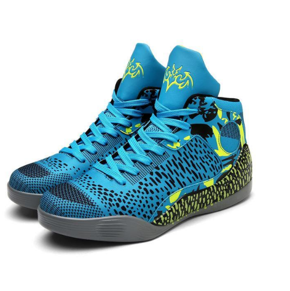Couple High Top Basketball Shoes - Graffiti Style