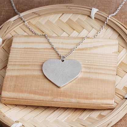 Heart-Shaped Engraved Necklace for Mother's Day Gift