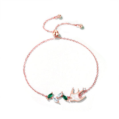 S925 Sterling Silver Rose Gold Bracelet