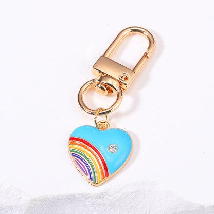Rainbow Love Metal Keychains Handbag Ornaments