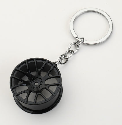 Creative Stereo Car Modification Fittings Wheel Hub Metal Keychains