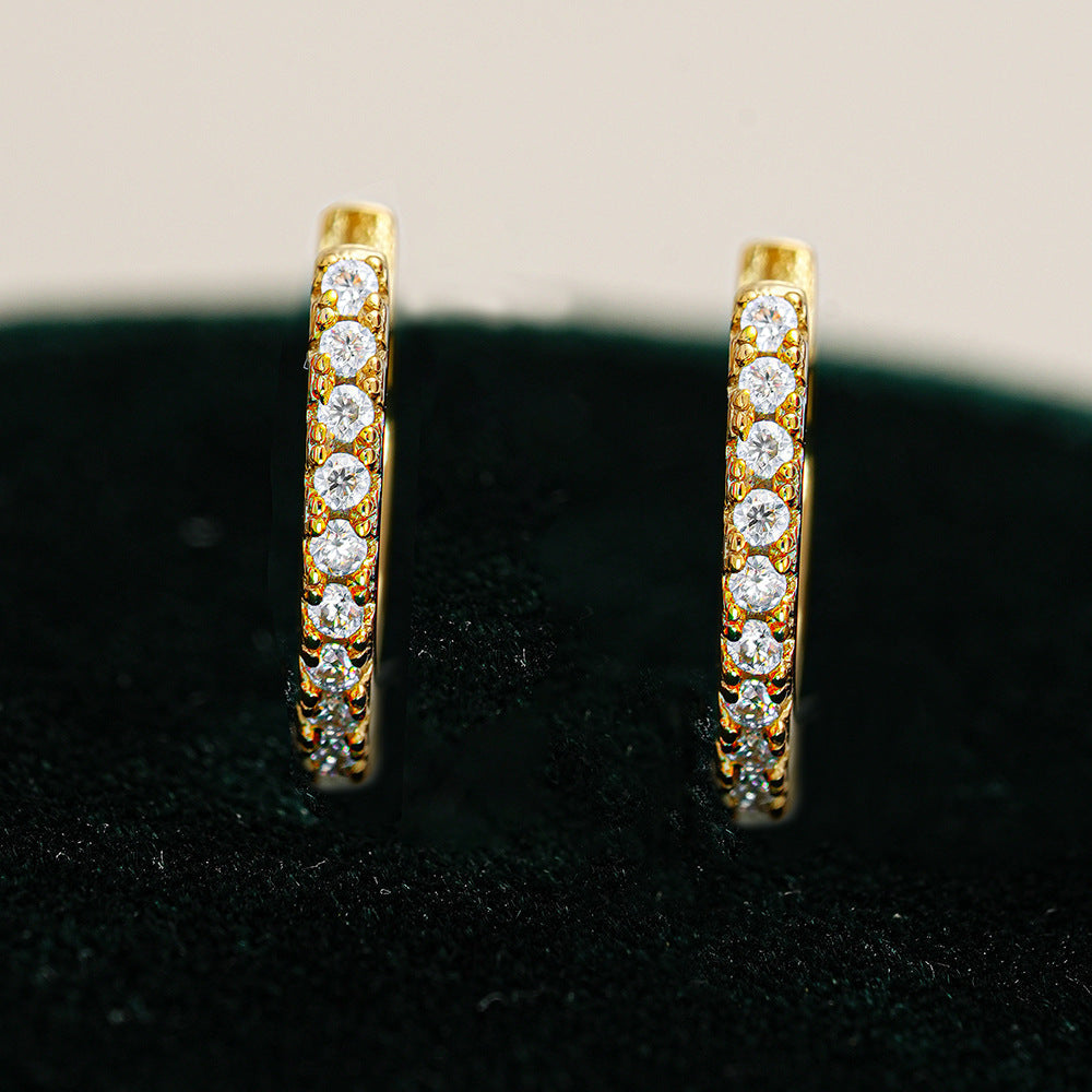 S925 Silver Moissanite Stud Earrings