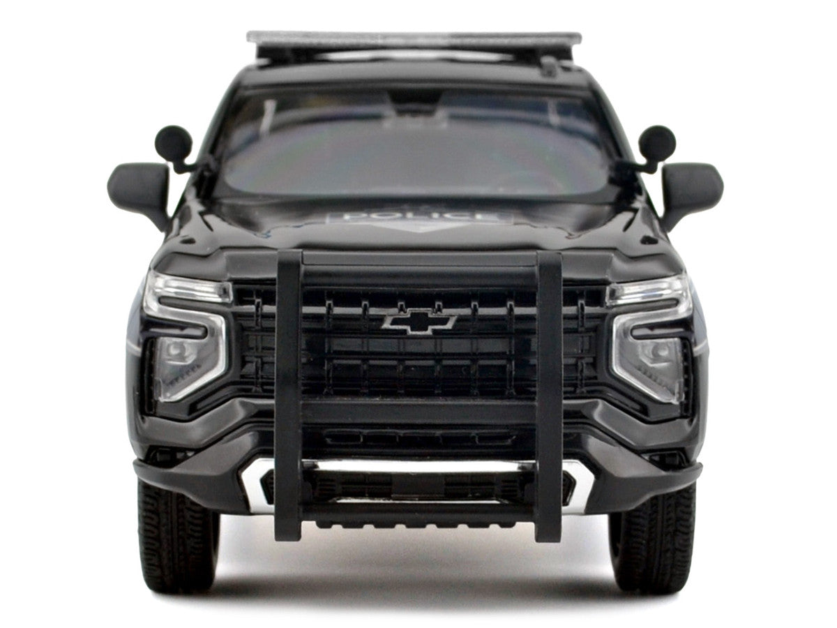 2025 Chevrolet Tahoe PPV "General Motors Police" Black "Custom Builder's Kit - Law Enforcement and Public Service" Series 1/24 Diecast Model Car by Motormax