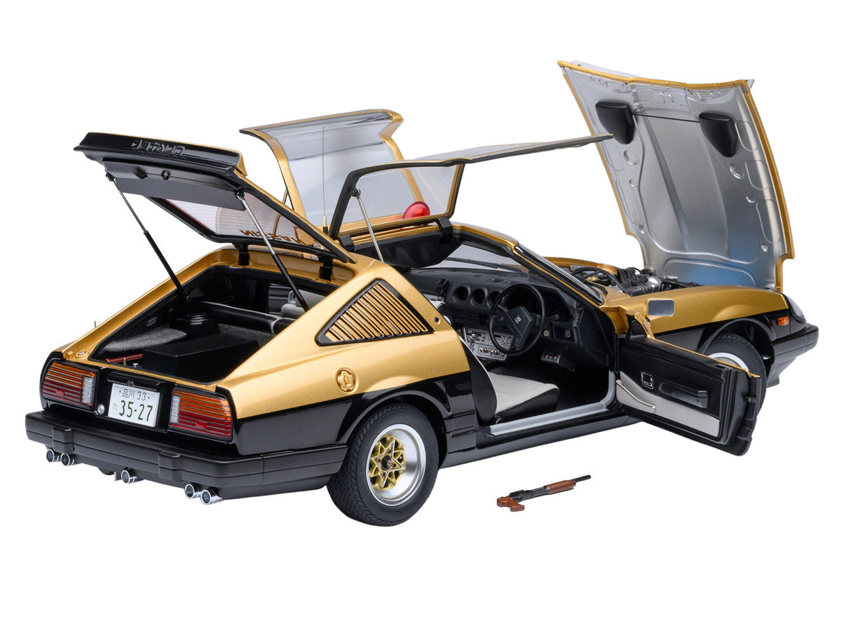 Nissan Fairlady Z (S130) RHD (Right Hand Drive) "Super Z" Gold Metallic and Black "Seibu Keisatsu" (1979-1984) TV Series 1/18 Model Car by Autoart