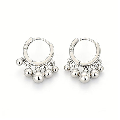 S925 Silver Tassel-shaped Pendant Earrings