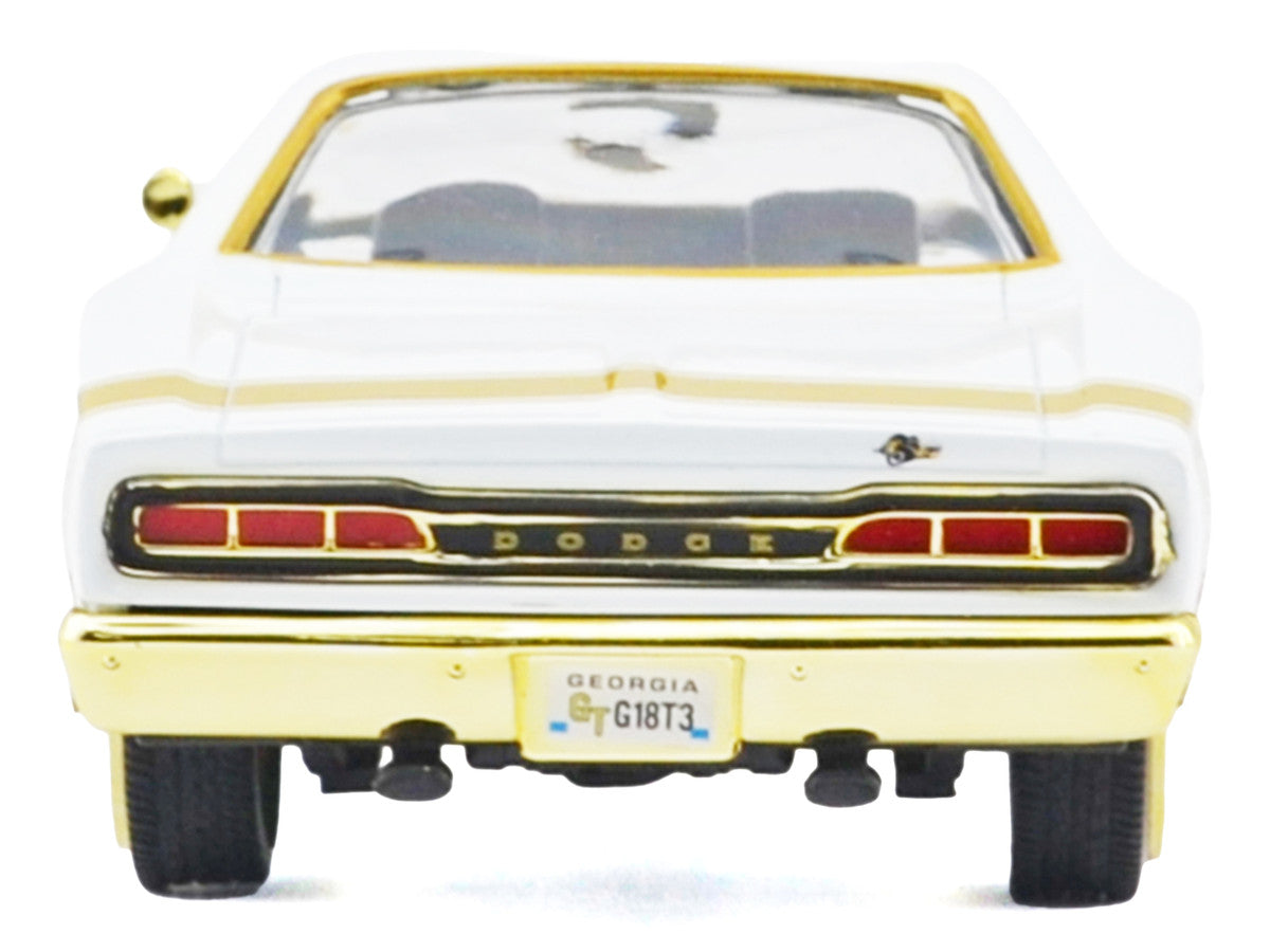 1969 Dodge Coronet Super Bee White Metallic with Gold Accents "Luxe Legends" Series 1/24 Diecast Model Car by Motormax