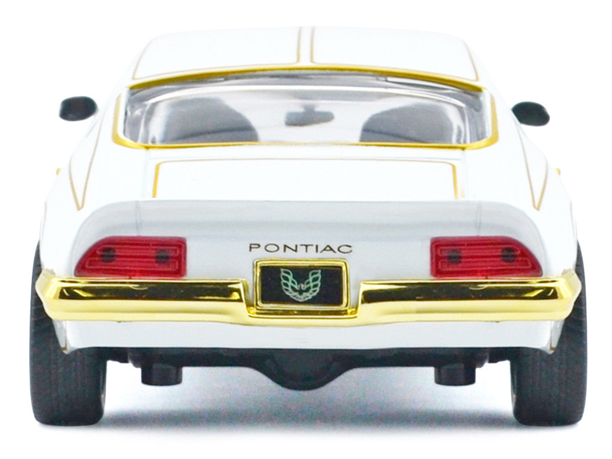 1973 Pontiac Firebird Trans Am White Metallic with Gold Accents "Luxe Legends" Series 1/24 Diecast Model Car by Motormax