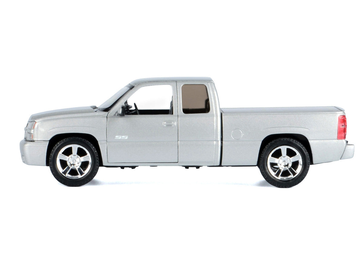 2006 Chevrolet Silverado SS Pickup Truck Silver Metallic "Timeless Legends" Series 1/25 Diecast Model Car by Motormax