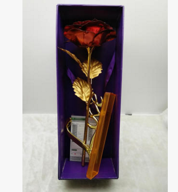 24K Gold Foil Purple Rose - Mother's Day Gift