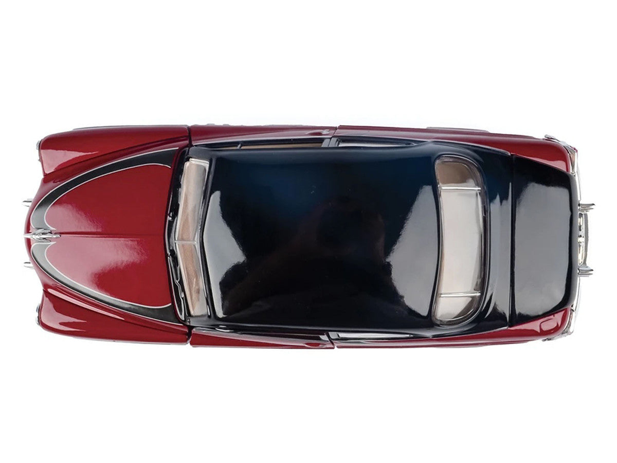 1949 Mercury Coupe Red Metallic with Black Top and Gray Graphics "Kult Klassics" Series 1/24 Diecast Model Car by Motormax