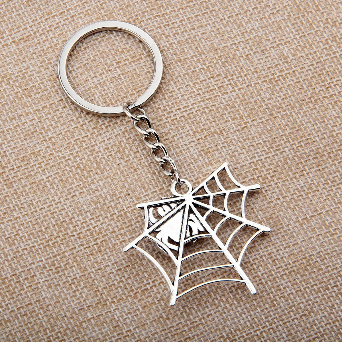 Europe And The United States Halloween Spider Web Shape Pendant Key Chain