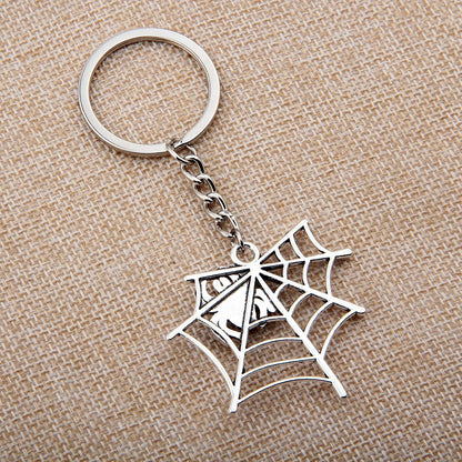 Europe And The United States Halloween Spider Web Shape Pendant Key Chain