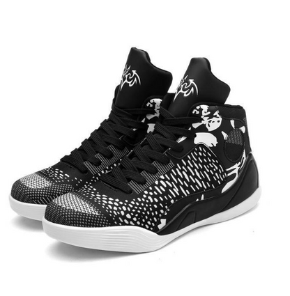 Couple High Top Basketball Shoes - Graffiti Style