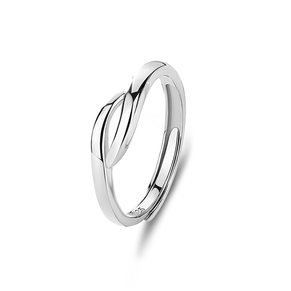 S925 Silver Adjustable Ring For Couples