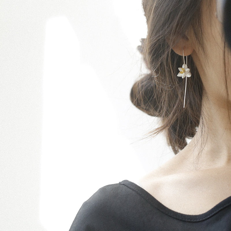 Chinese style s925 flower earrings