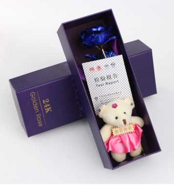 24K Gold Foil Purple Rose - Mother's Day Gift