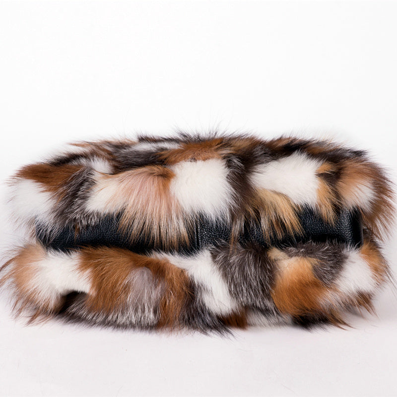 Fur Fox Hair One Shoulder Crossbody Portable Wool Bag