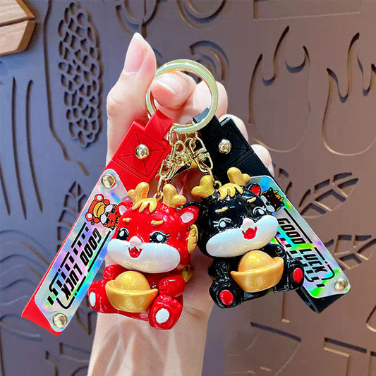 Creative Fashion Small Dragon New Year Keychain Pendant
