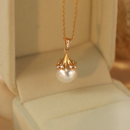 S925 Aura Bright Pearl Necklace