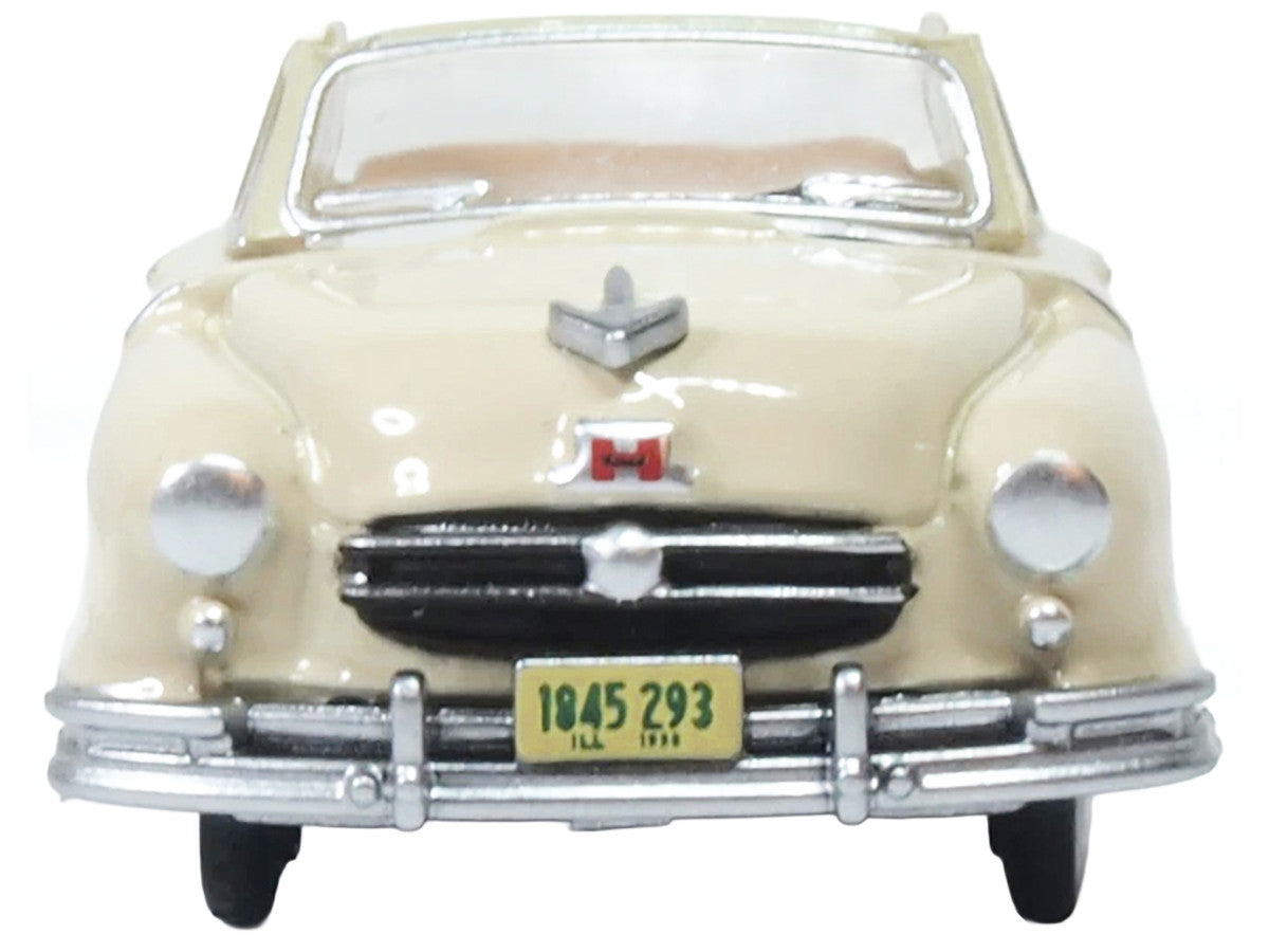 1950 Nash Rambler Custom Landau Convertible (Open) Champagne Ivory 1/87 (HO) Scale Diecast Model Car by Oxford Diecast
