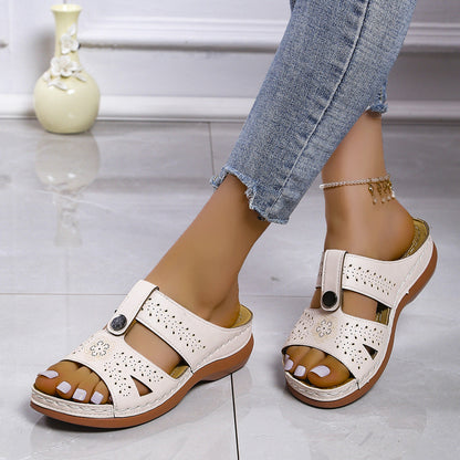 Women's European And American Wedge Heel Flat Sandals
