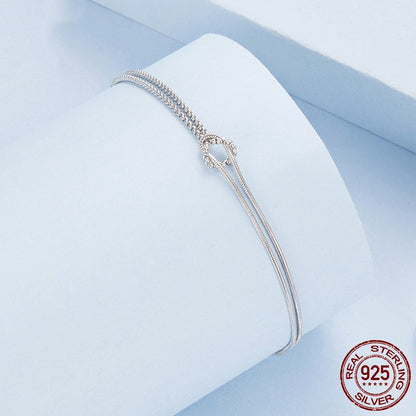 S925 Sterling Silver Shuttle Bracelet