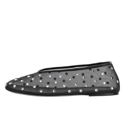 Fashionable Round Toe Rhinestone Mary Jane Shoes Women