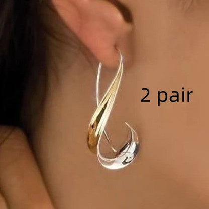 Alloy Women's Retro Simple Geometric Earrings Earrings