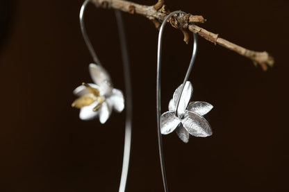 Chinese style s925 flower earrings