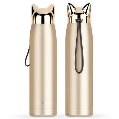 Cartoon Lightning Fox Insulated Water Bottle