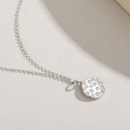 S925 Sterling Silver Diamond Pendant Necklace