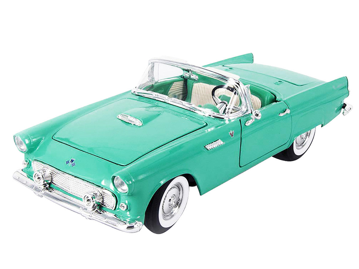 1955 Ford Thunderbird Convertible Turquoise 1/18 Diecast Model Car by Road Signature