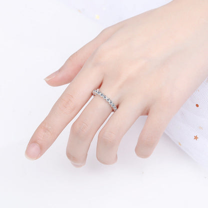 s925 sterling silver diamond wedding ring