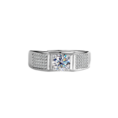 D Color Moissanite Starry Men's Ring
