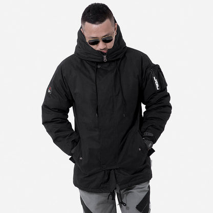 Men's Mid-Length Thick Cotton-Padded Jacket