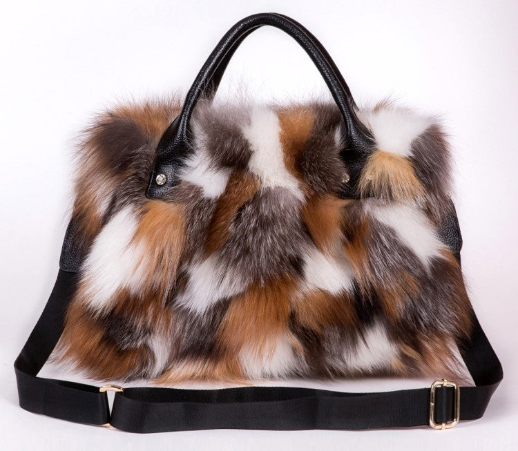 Fur Fox Hair One Shoulder Crossbody Portable Wool Bag