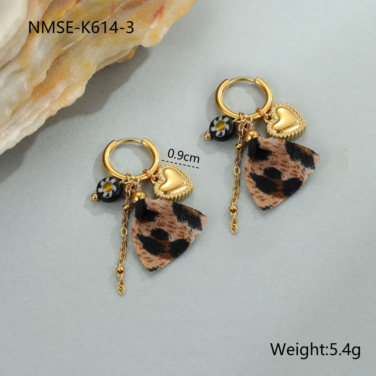 Leopard Series Love Sun Pendant Stainless Steel Ornament