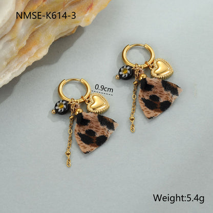 Leopard Series Love Sun Pendant Stainless Steel Ornament