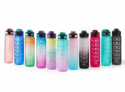 Gradient Color Sports Water Bottle