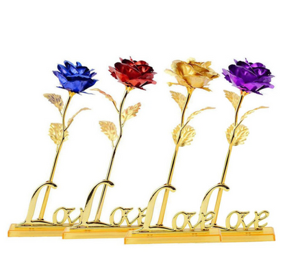 24K Gold Foil Purple Rose - Mother's Day Gift