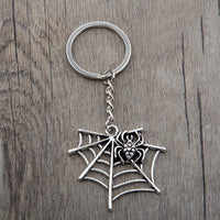 Europe And The United States Halloween Spider Web Shape Pendant Key Chain