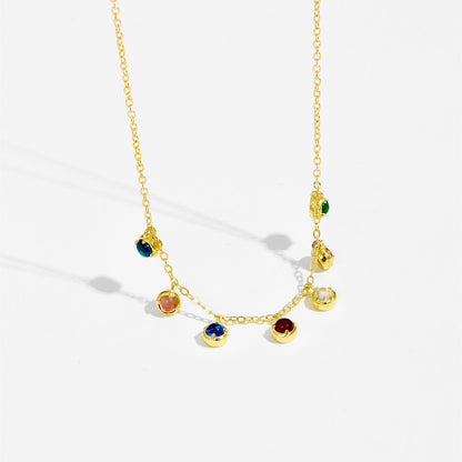 S925 Sterling Silver Necklace Women's Diamond