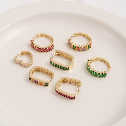 Round Earrings Heart-shaped High Sense