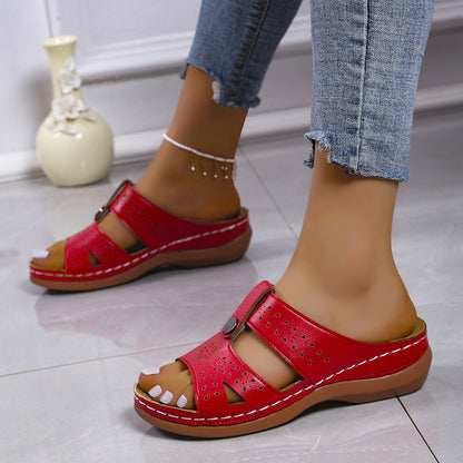 Women's European And American Wedge Heel Flat Sandals