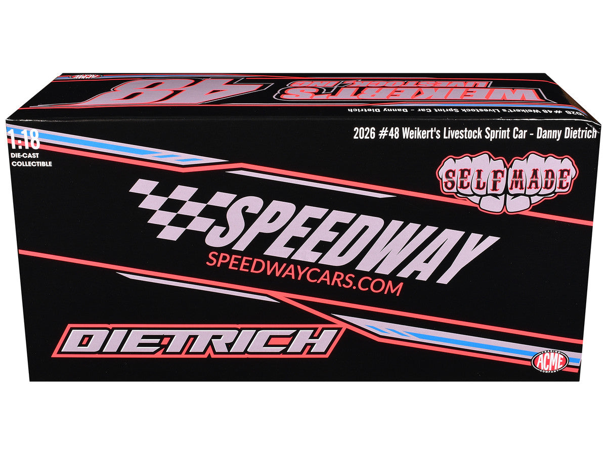Winged Sprint Car #48 Danny Dietrich "Weikert's Livestock - Speedway Cars" (2026) 1/18 Diecast Model Car by ACME