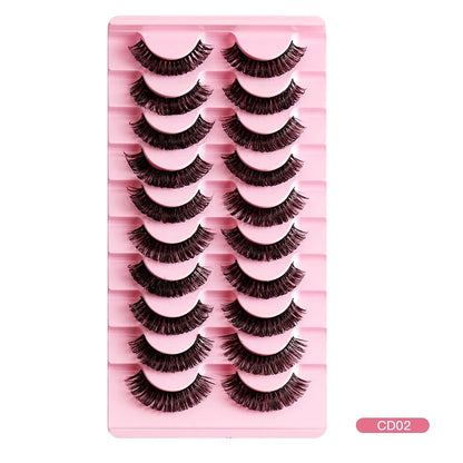 Fashion Russian Strip Lashes 2/5/10 Pairs 3D Mink Lashes Natural Eyelashes Dramatic False Eyelashes Wholesale Eyelash Extension